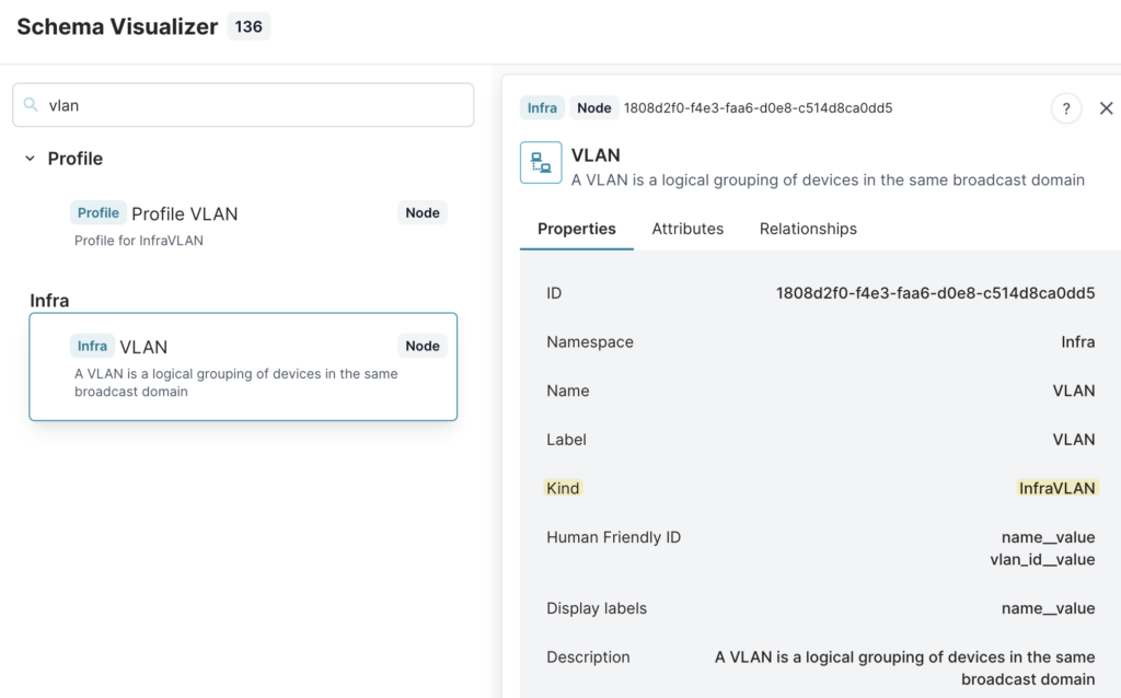 Creating, Modifying, and Deleting Data in Infrahub Using the Python SDK 4 Infrahub Python SDK - schema visualizer screenshot