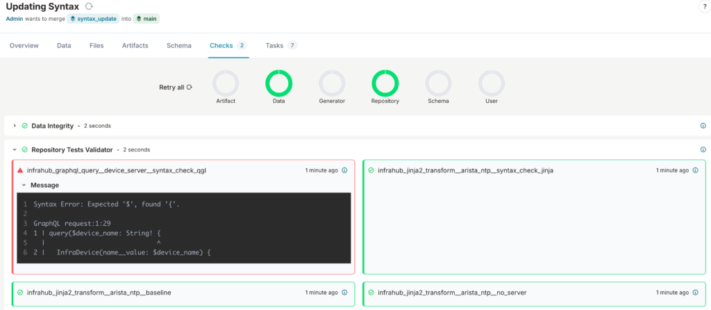 Getting Started with the Pytest Plugin for Infrahub 10 pytest syntax error screenshot