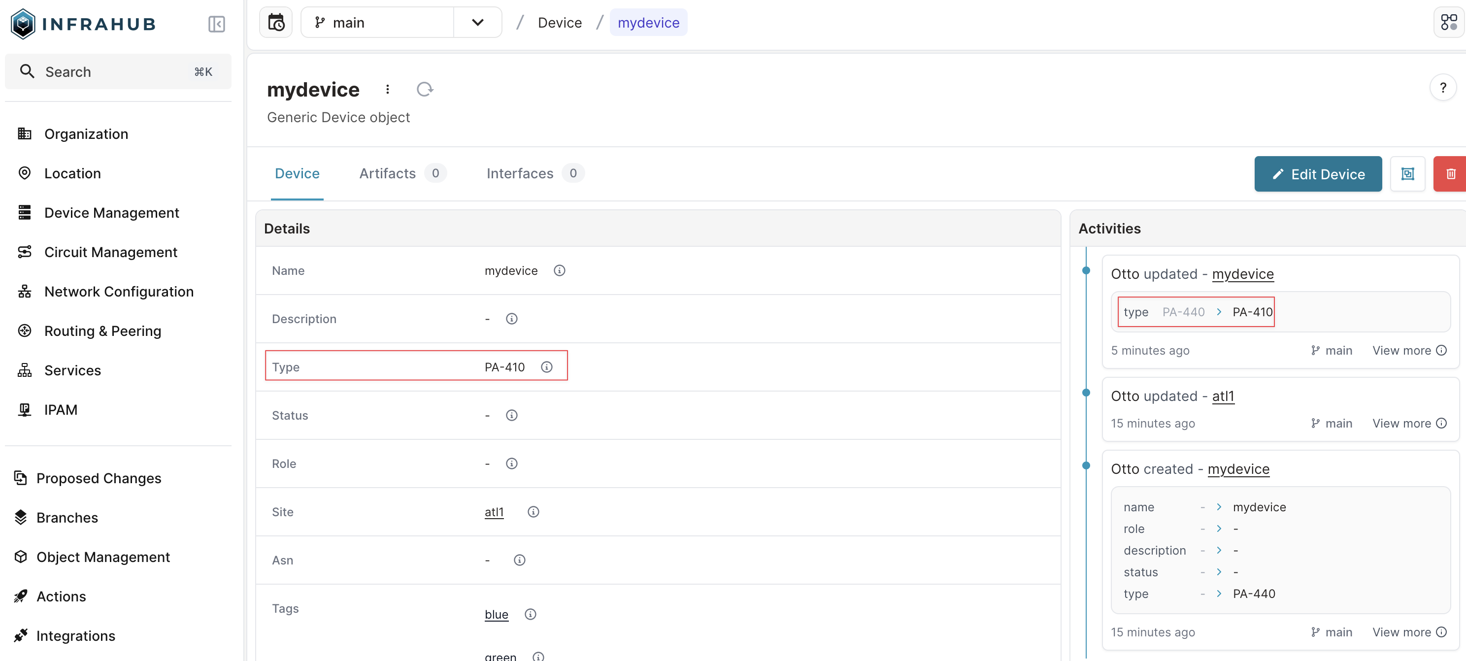 Infrahub Python SDK - update node
